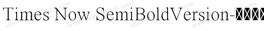 Times Now SemiBoldVersion字体转换